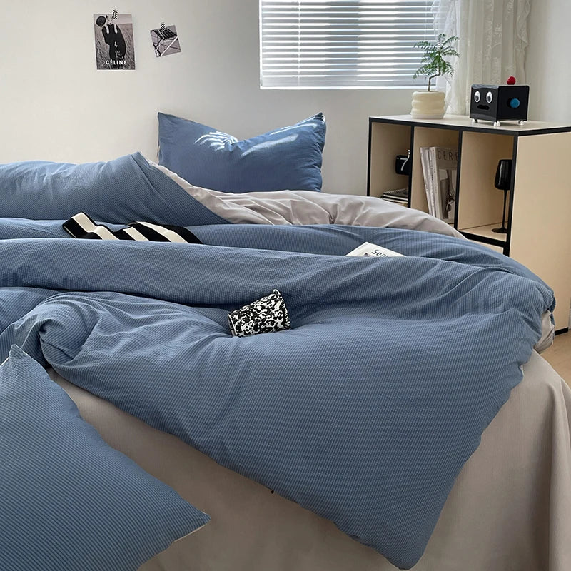 Dekbedovertrekset microfiber 3-delig met rits