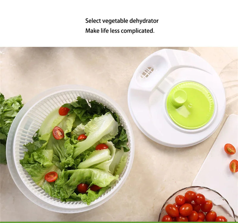 Saladespinner met deksel om groenten te wassen en drogen