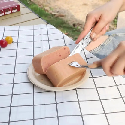 Opvouwbare Bestekset RVS met Blikopener voor Outdoor