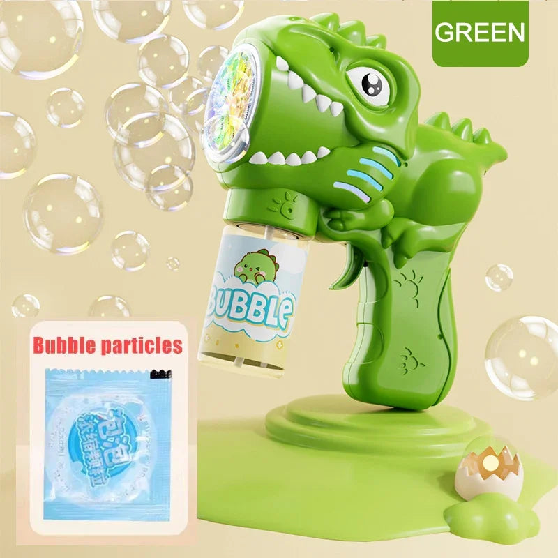 Dinosaurus bubbelmachine met licht 6 openingen