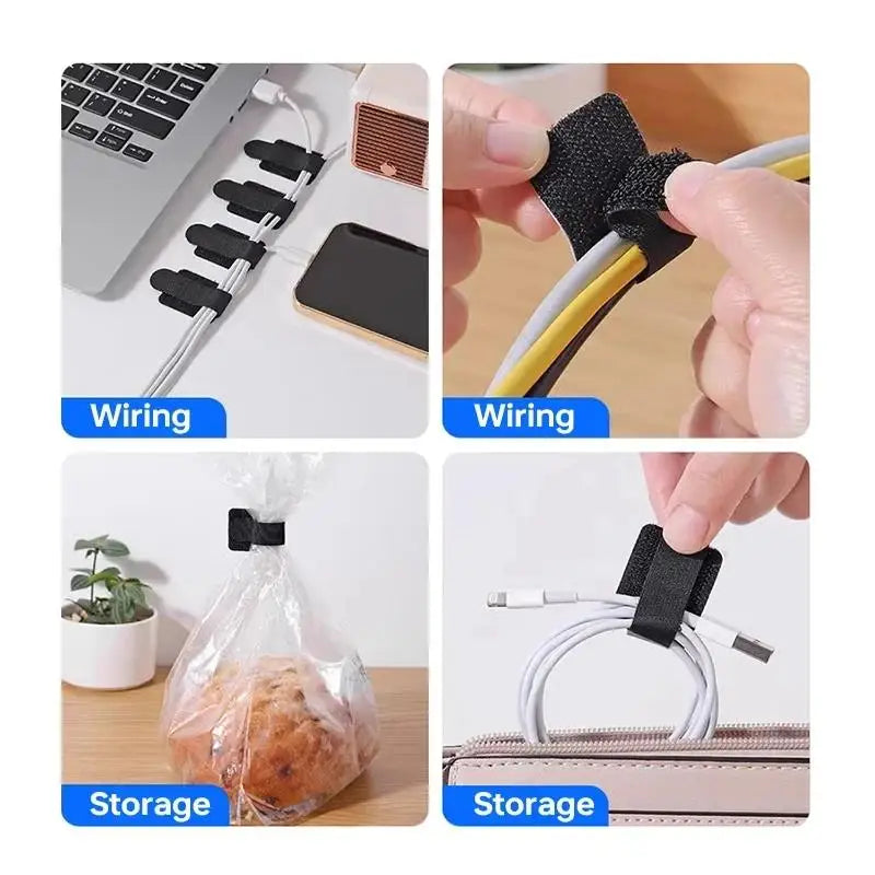 Reusable Cable Ties with Adhesive Mounting