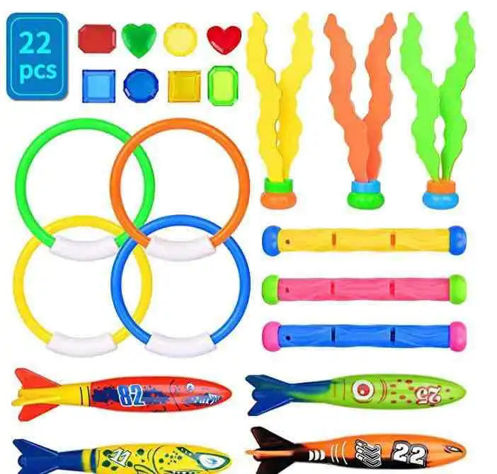 Diving Toys Set Kids | Underwater Treasure Hunt and Breath Training