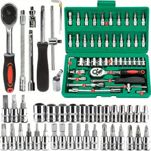 Dopset 46-delig 1/4 inch autogereedschap