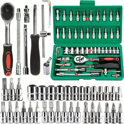 Dopset 46-delig 1/4 inch autogereedschap