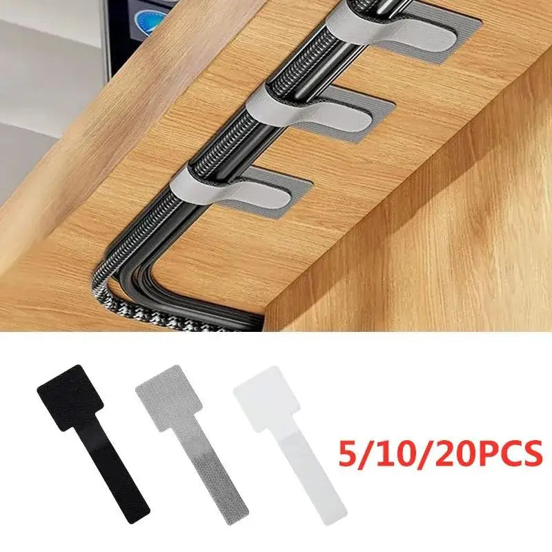 Reusable Cable Ties with Adhesive Mounting