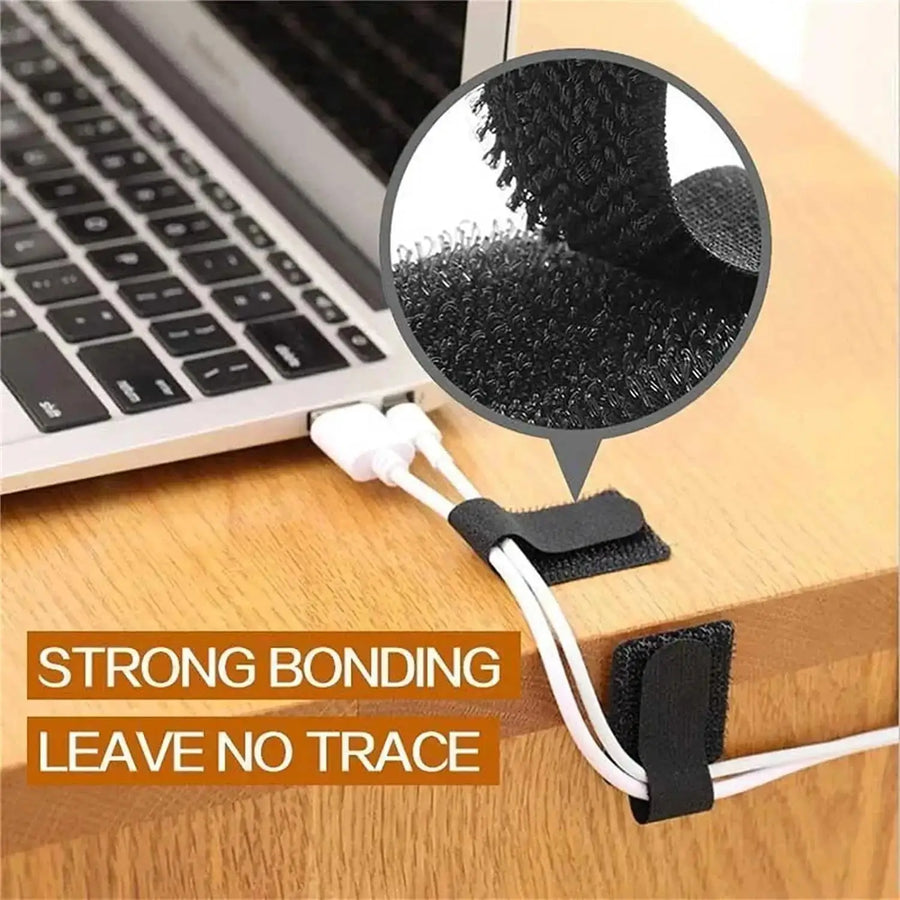 Reusable Cable Ties with Adhesive Mounting
