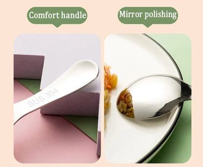 Draagbare RVS Bestekset met Lepel en Vork