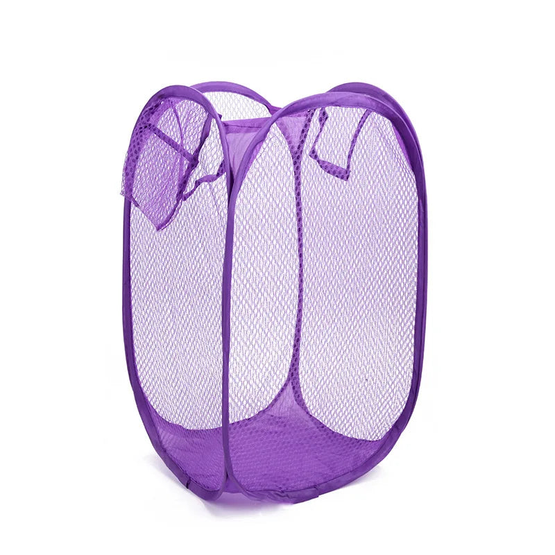Wasmand opvouwbaar mesh 40x40x70 cm katoen
