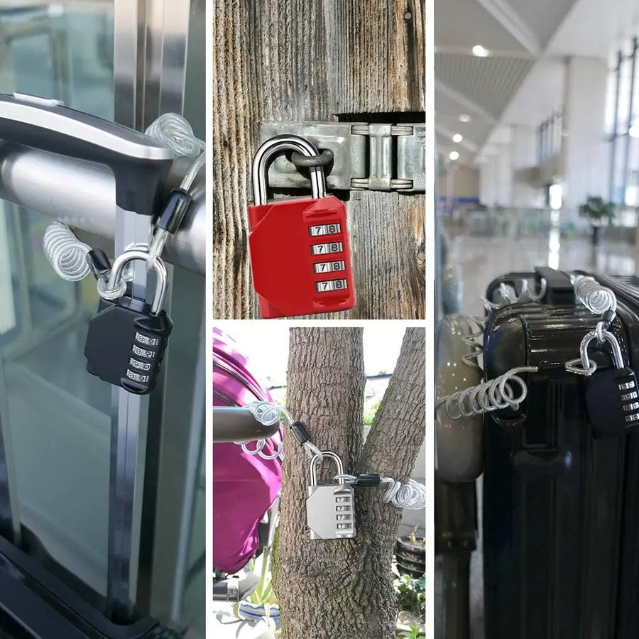 Hangslot met sleutel zinklegering zwart zilver