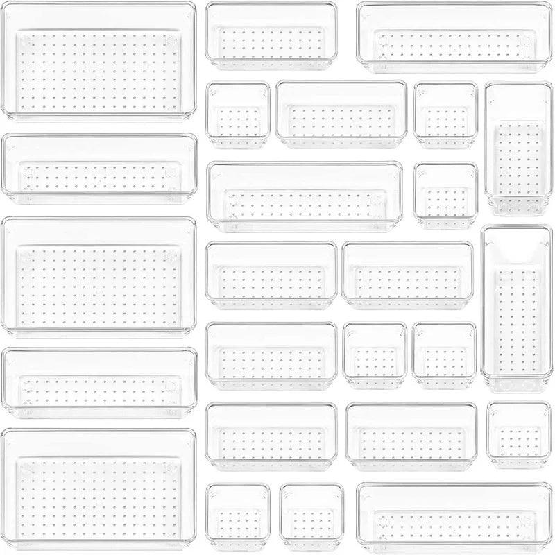 Lade-organizer set 10-delig transparant