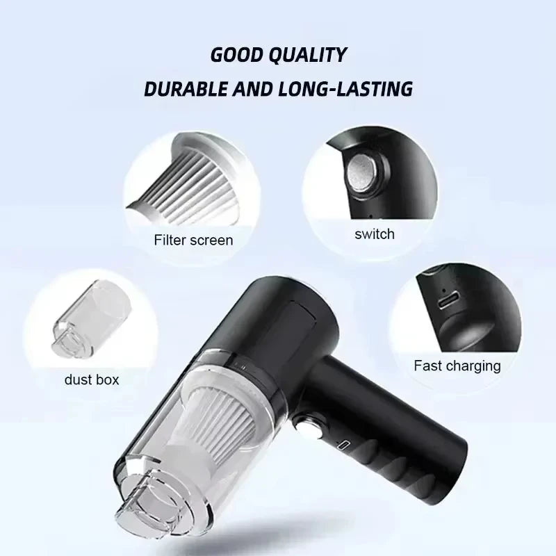 Cordless 4-in-1 Vacuum Cleaner with Blower and Suction Function for Car and Home