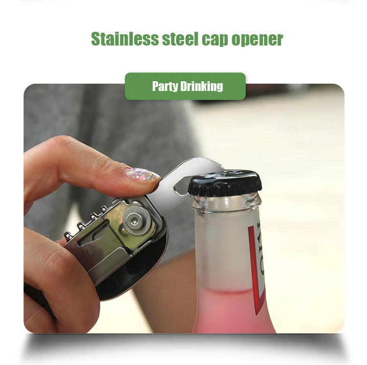 Opvouwbare Bestekset RVS met Blikopener voor Outdoor