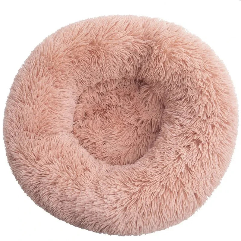 Huisdierbed rond pluche machinewasbaar Ø40-90 cm