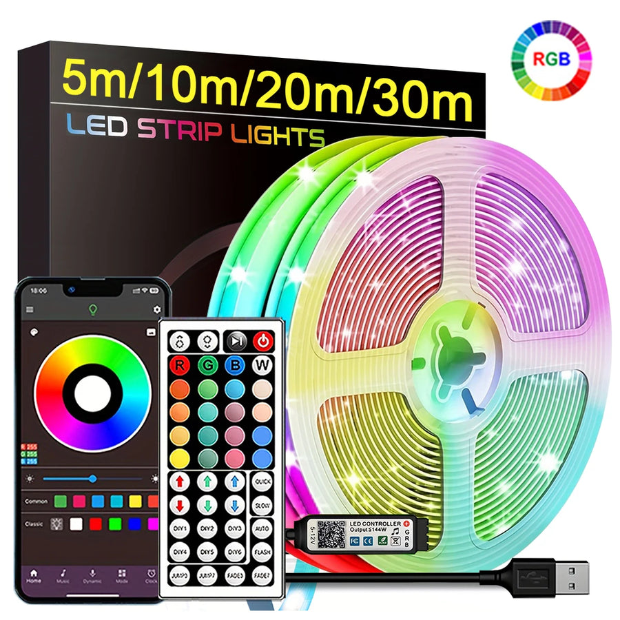 RGB LED strip 5 meter app bediening flexibel