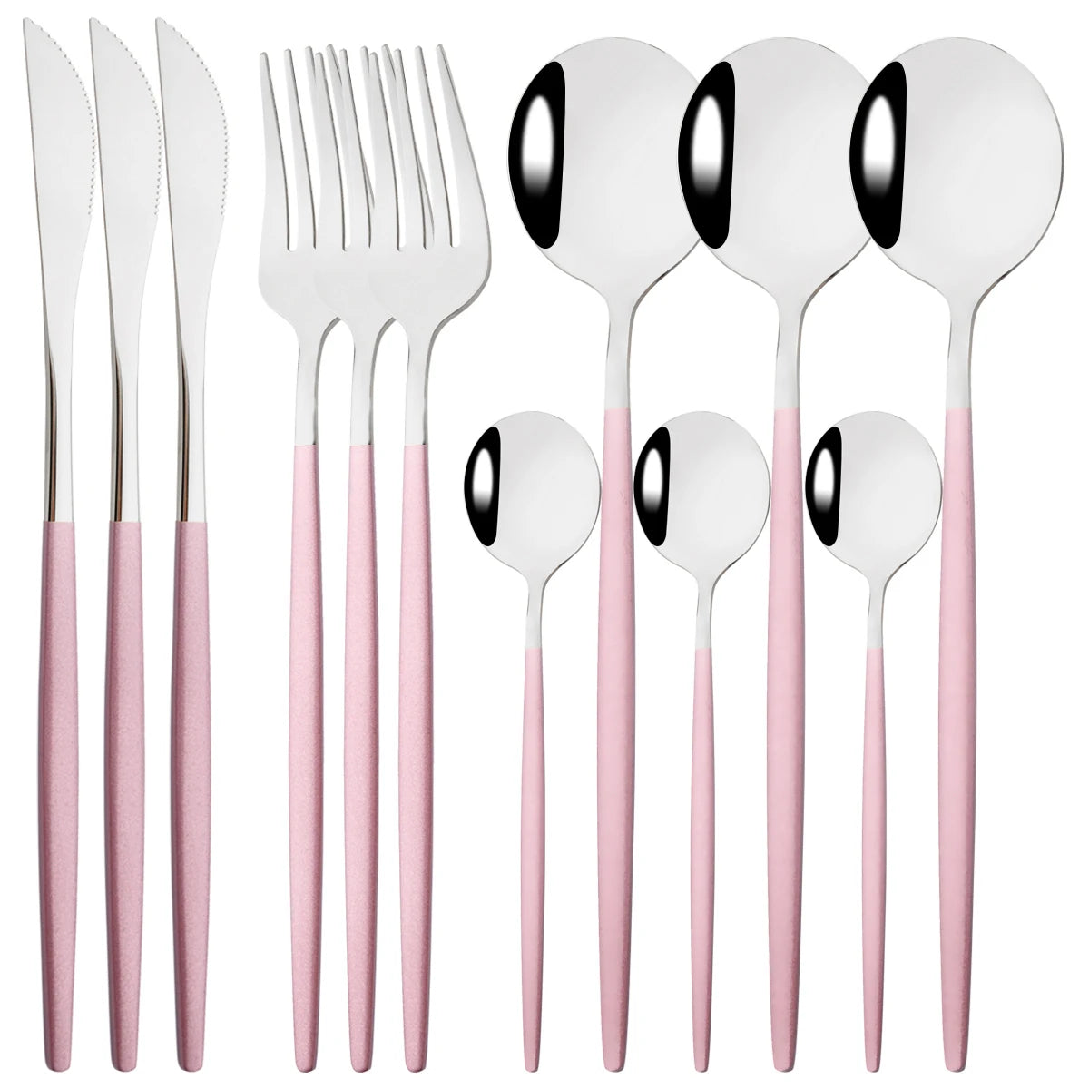 HELOTIC 12-delige Bestekset Zwart Goud Roestvrij Staal