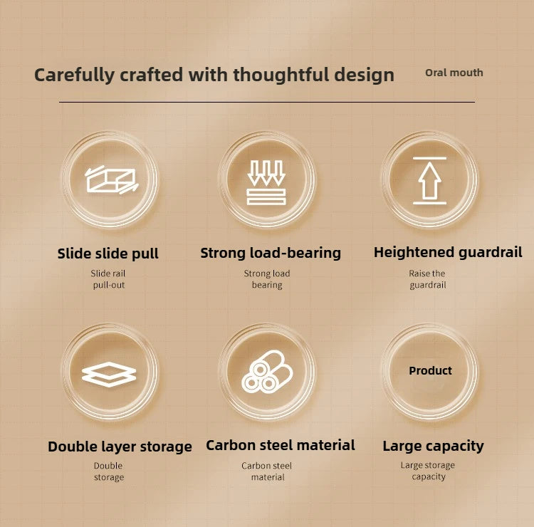 Uittrekbare opbergmand voor diepe kast, zwart