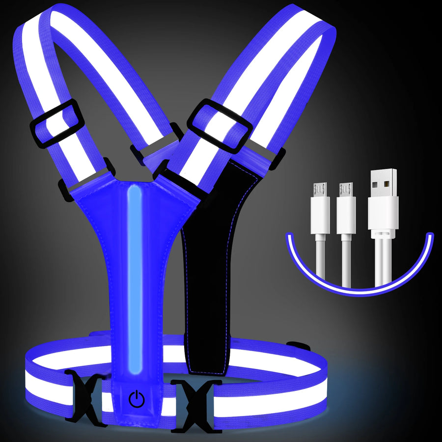 LED Safety Vest USB Rechargeable | High Visibility for Night Sports
