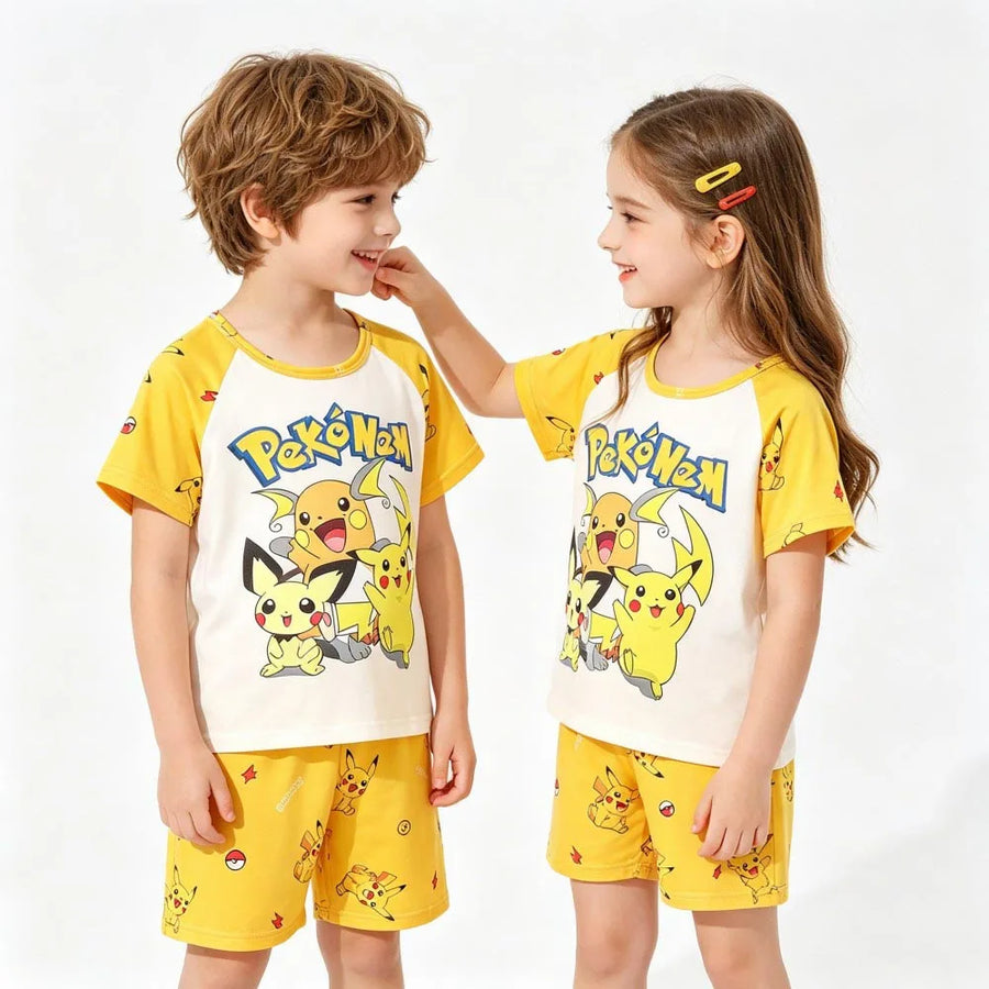 Kinder pyjama set korte mouw Pikachu polyester