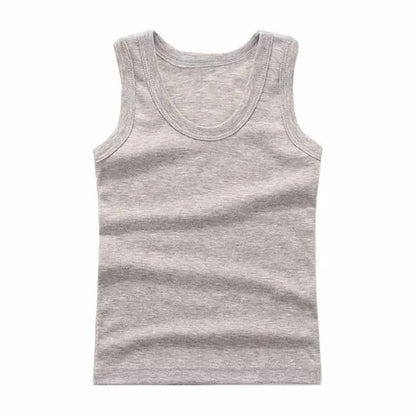 Kindertanktop katoen mouwloos 3-12 jaar