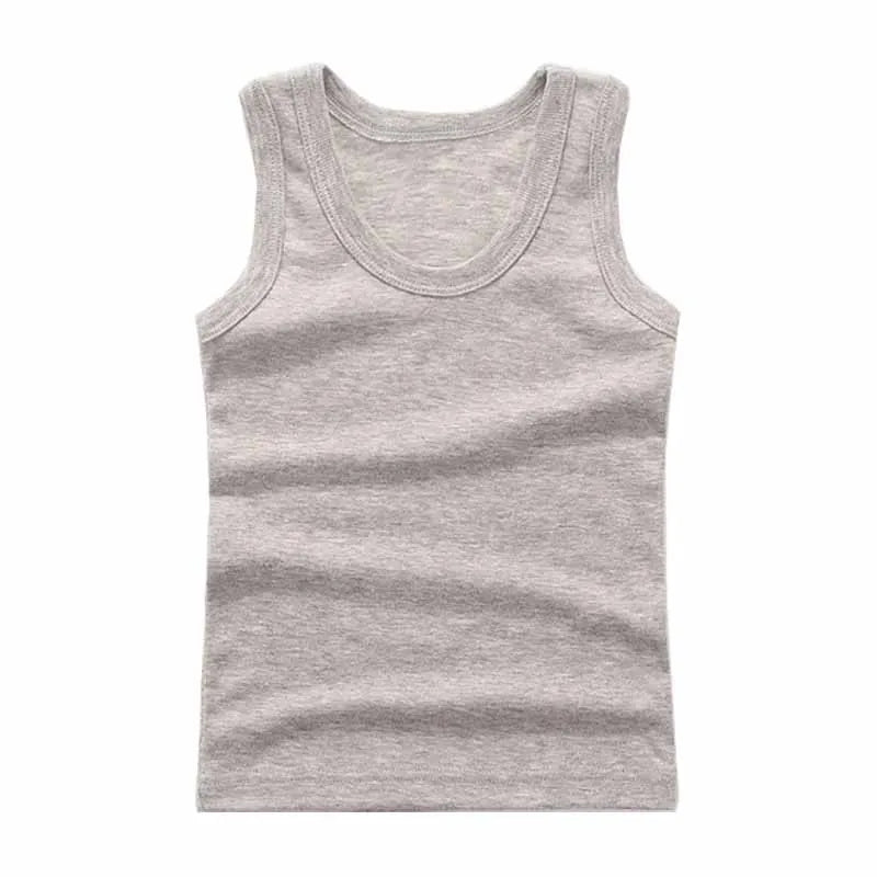 Kindertanktop katoen mouwloos 3-12 jaar