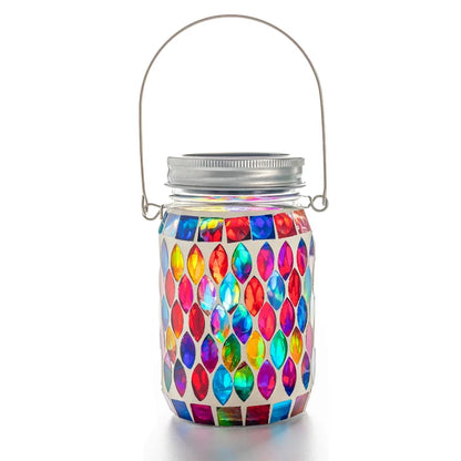 Solar Mozaïek Hanglantaarn – Glazen Mason Jar – Buiten