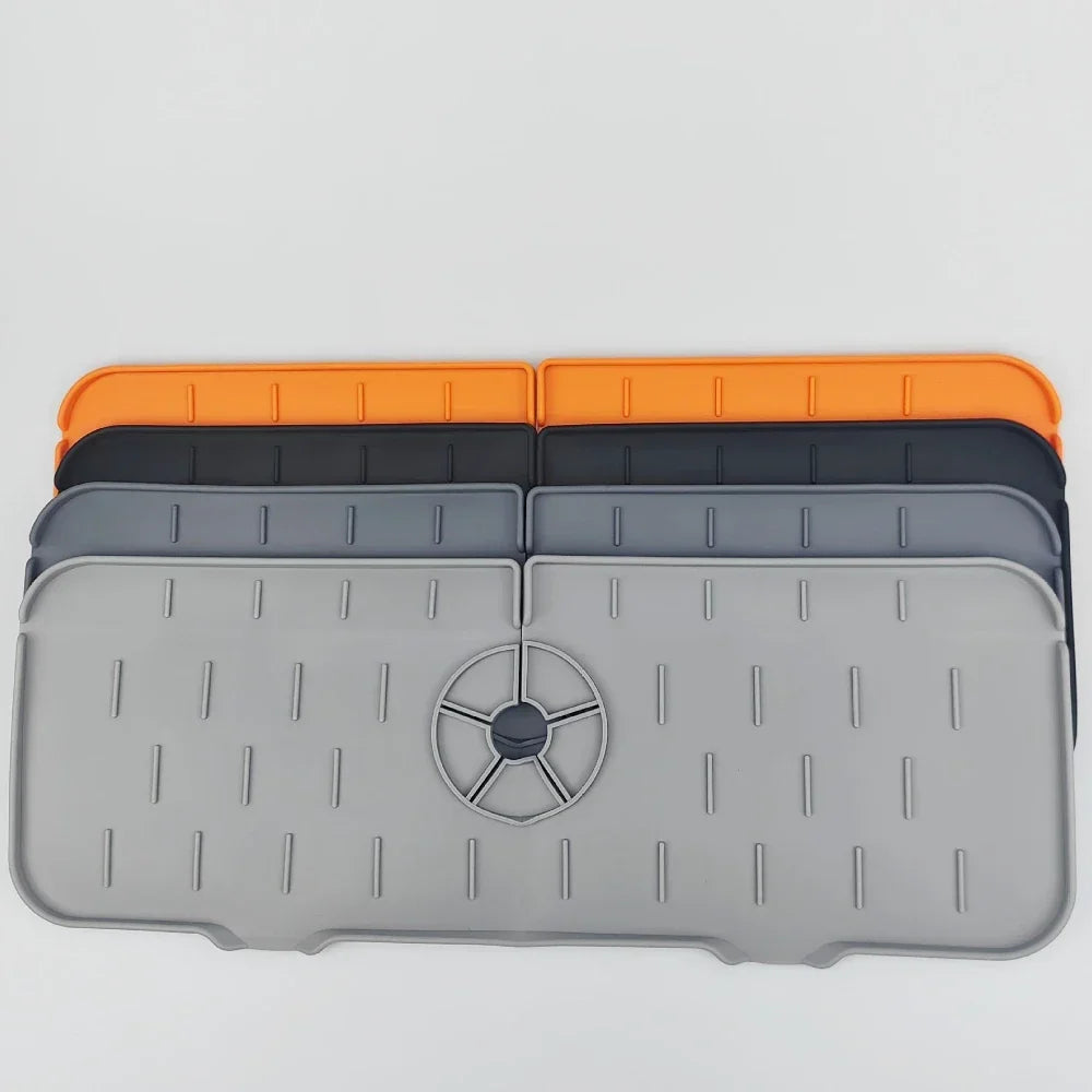 Gootsteenmat 37x14 cm met sponsrek siliconen