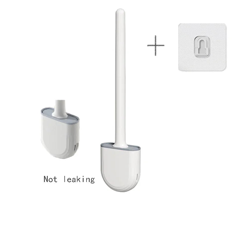 Toiletborstel siliconen ophangbaar met houder