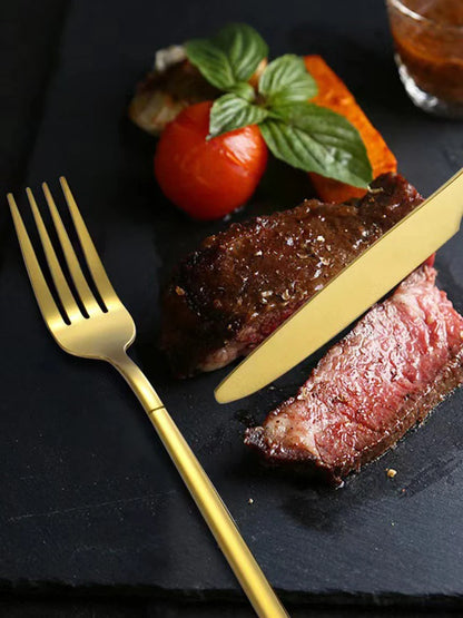 16-delige Gouden Bestekset Roestvrij Staal voor 4 Personen