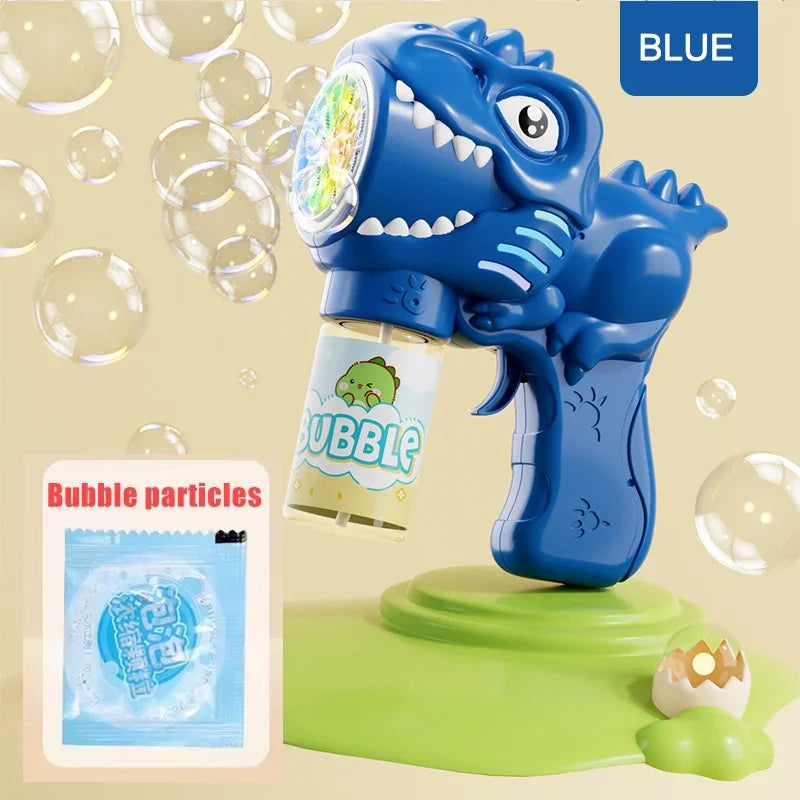 Dinosaurus bubbelmachine met licht 6 openingen