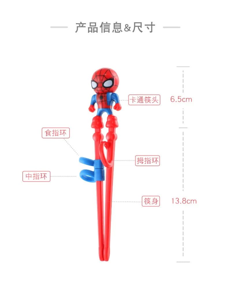 Marvel Trainings Eetstokjes Kinderen Spider-Man en Captain America