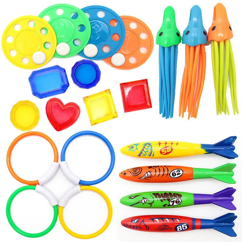 Diving Toys Set Kids | Underwater Treasure Hunt and Breath Training