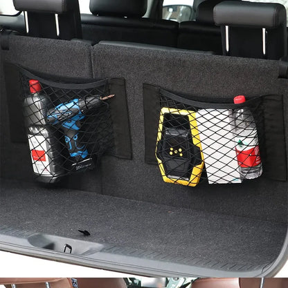 Auto kofferbak opbergnet dubbellaags elastisch