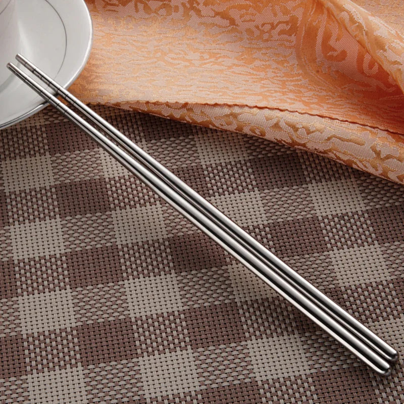 Roestvrijstalen Eetstokjes Set 23 Cm Antislip Voor Sushi Voor Thuisgebruik Huismerken.nl Duurzaam Stijlvol
