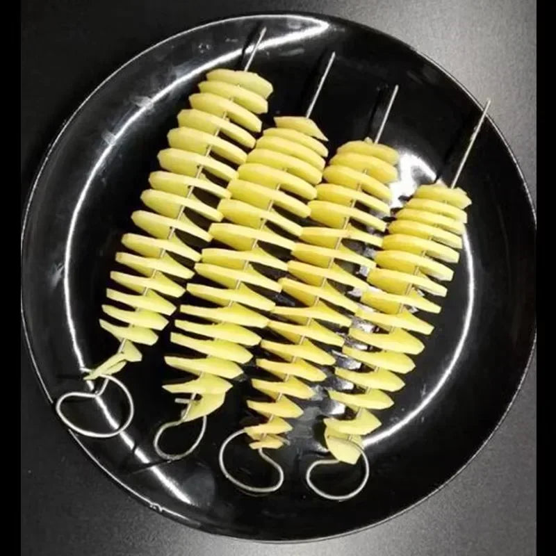 Aardappel spiraalsnijder handmatig roestvrijstaal
