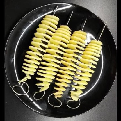Aardappel spiraalsnijder handmatig roestvrijstaal
