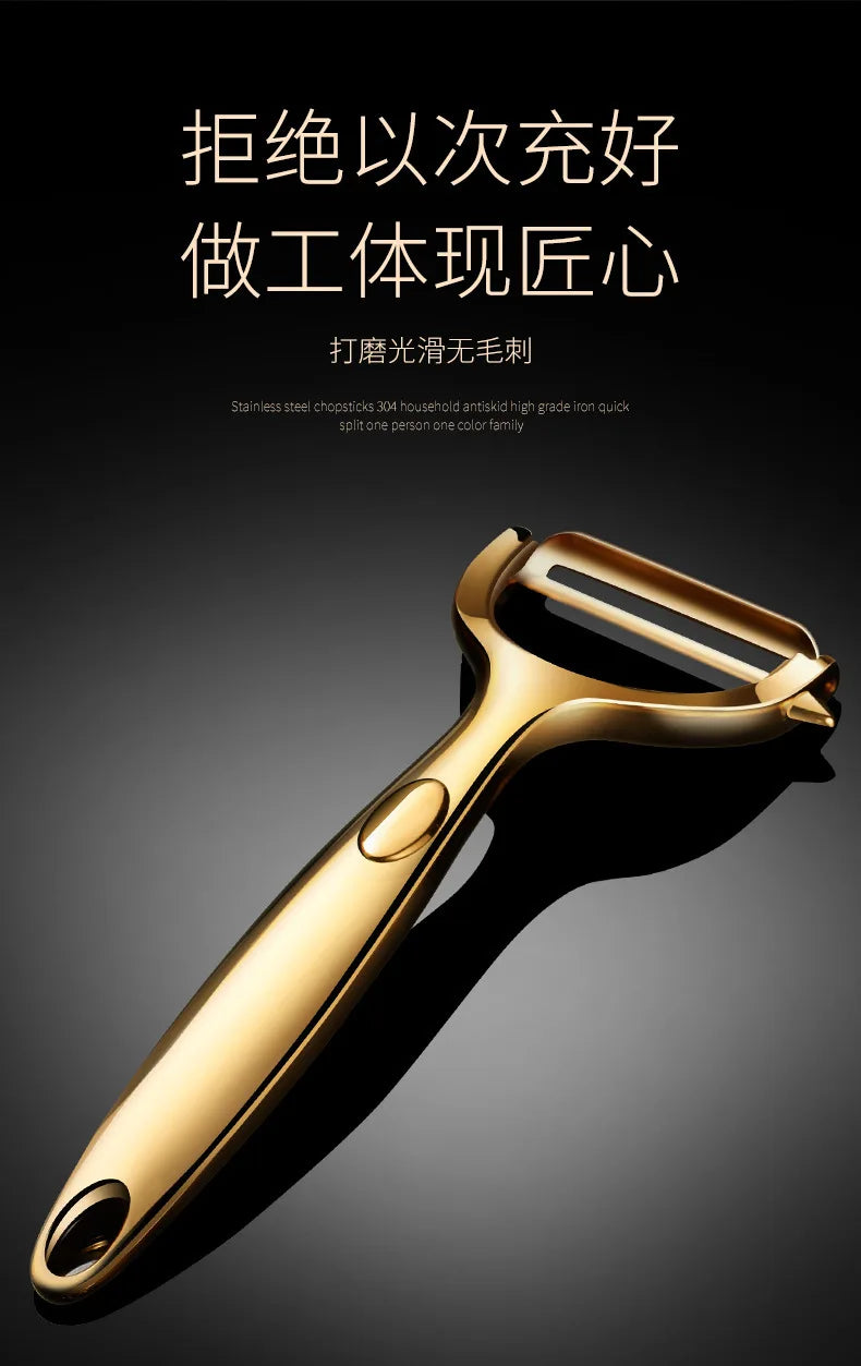 Roestvrijstalen dunschiller met antislip handvat