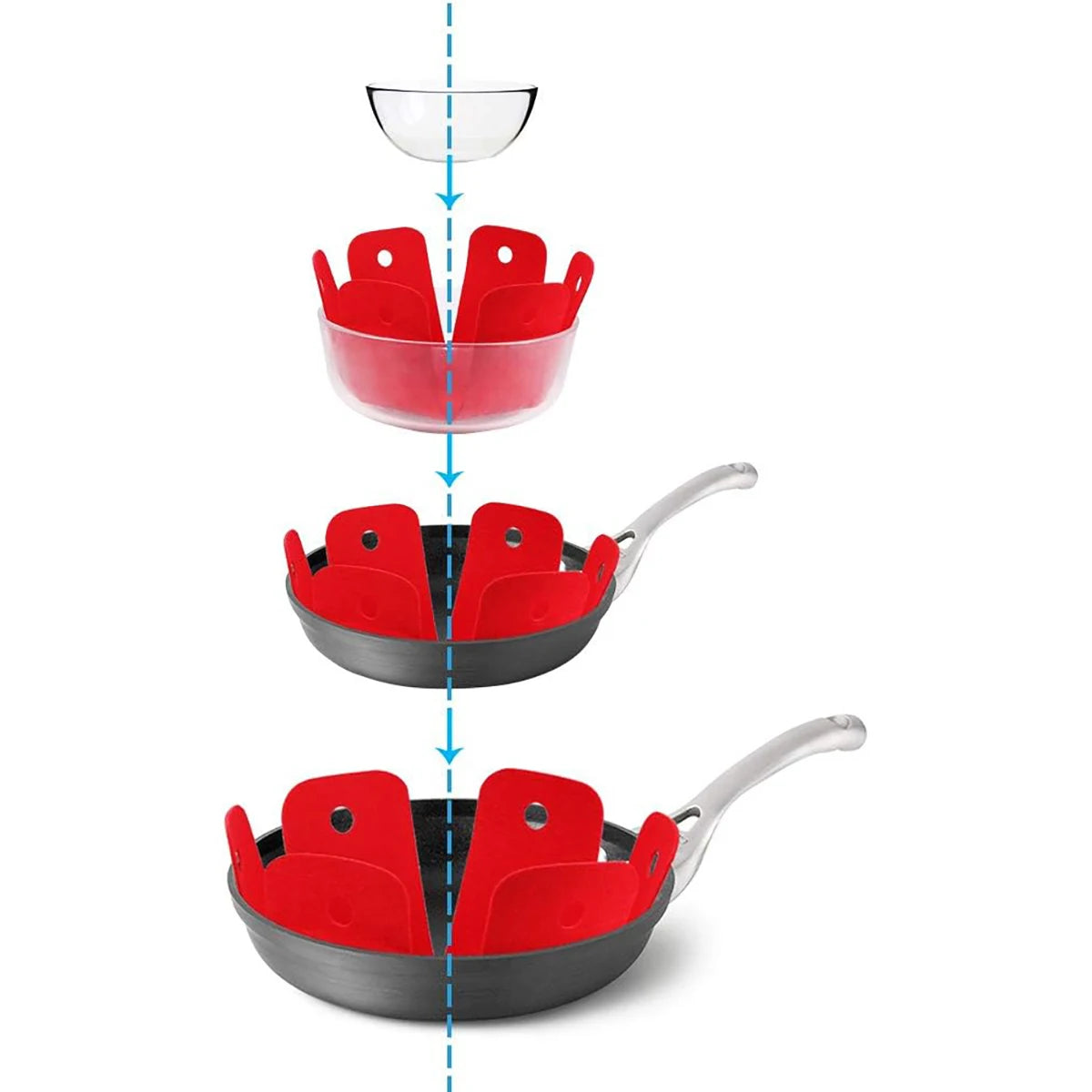 Rode panbeschermers set, 5-delig