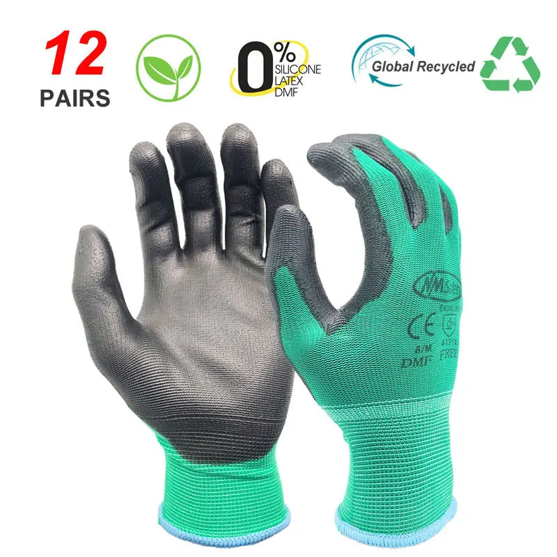Werkhandschoenen PU-coating 12 paar