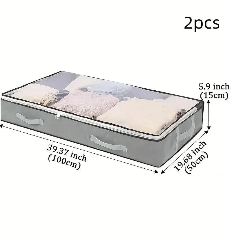 Opbergbox onder bed 120x33x18 cm stofvrij