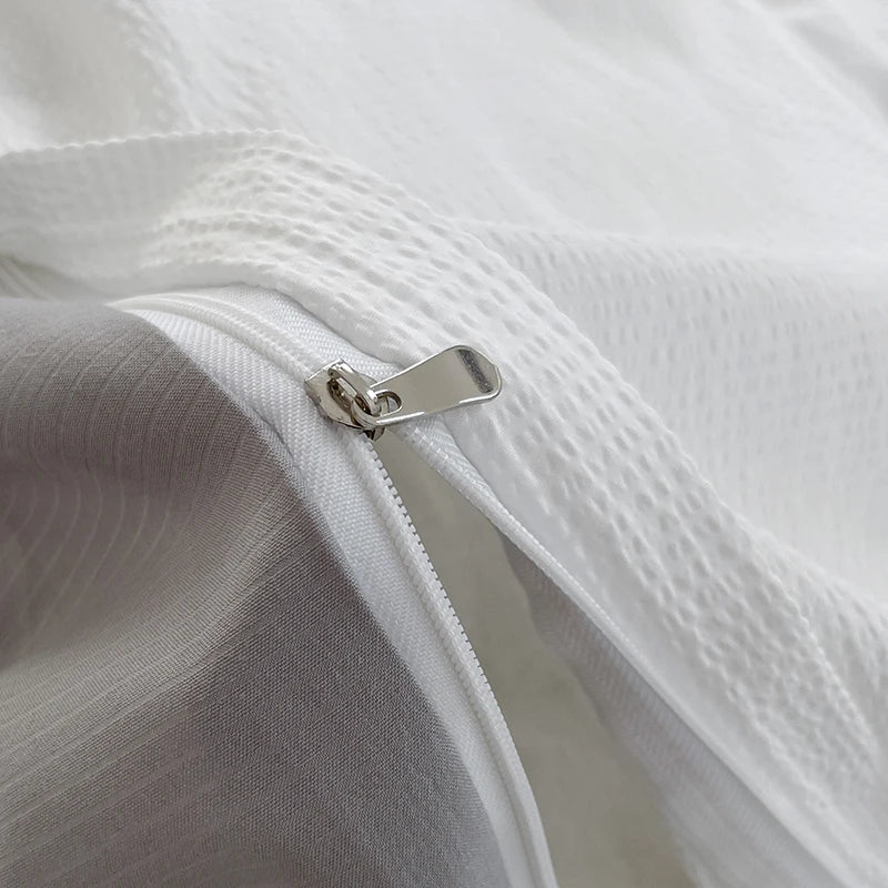 Dekbedovertrekset microfiber 3-delig met rits