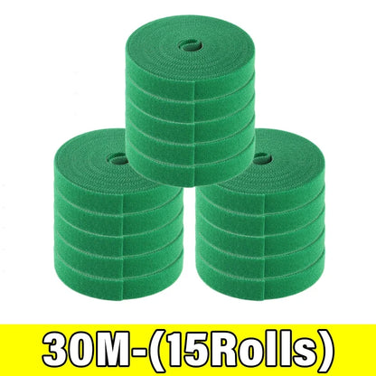 Verstelbaar Zelfklevend Groen Nylon Plantenbandje 2M