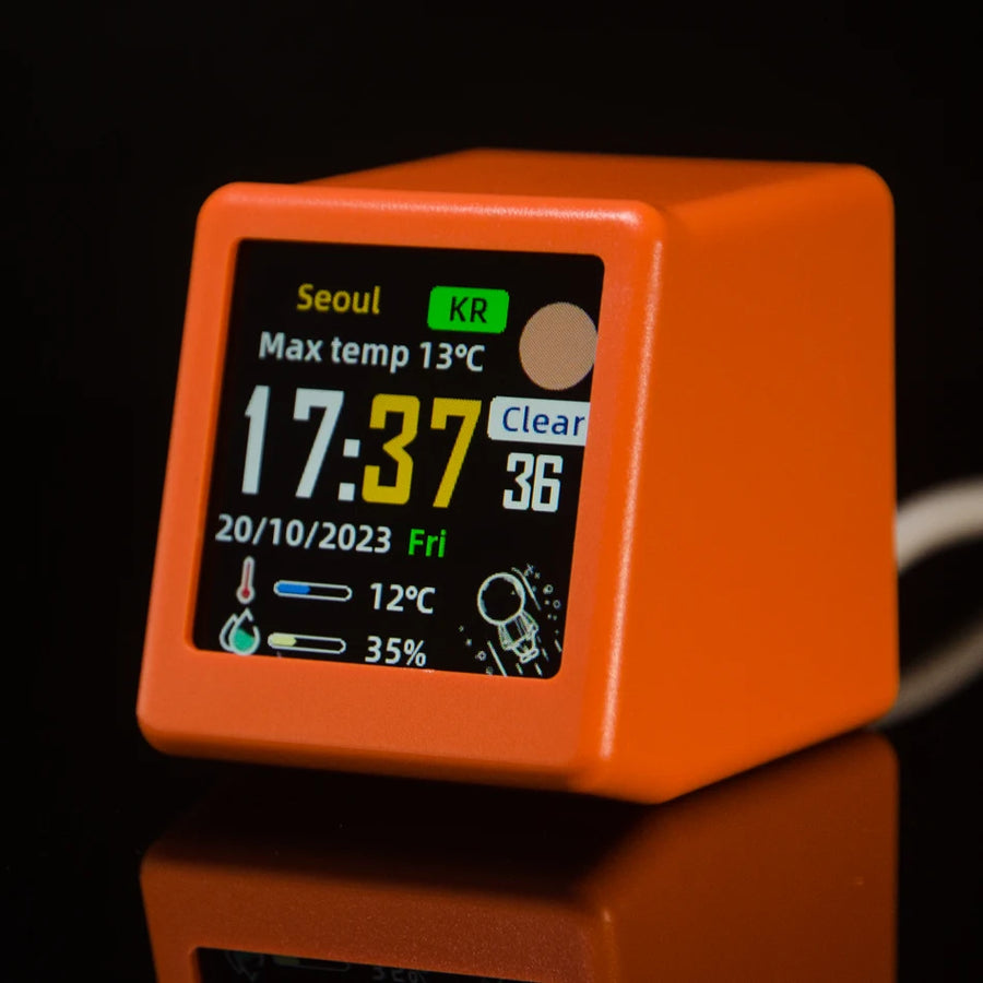 Bureauklok digitaal 45x35x40 mm met achtergrondverlichting