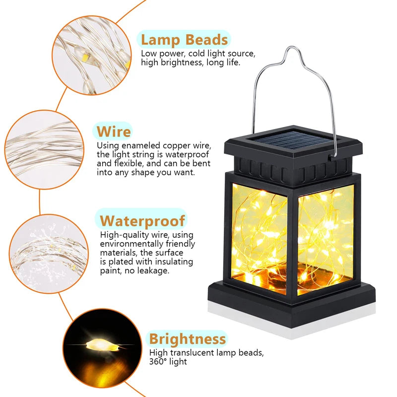 Solar LED lantaarn voor tuin terras balkon