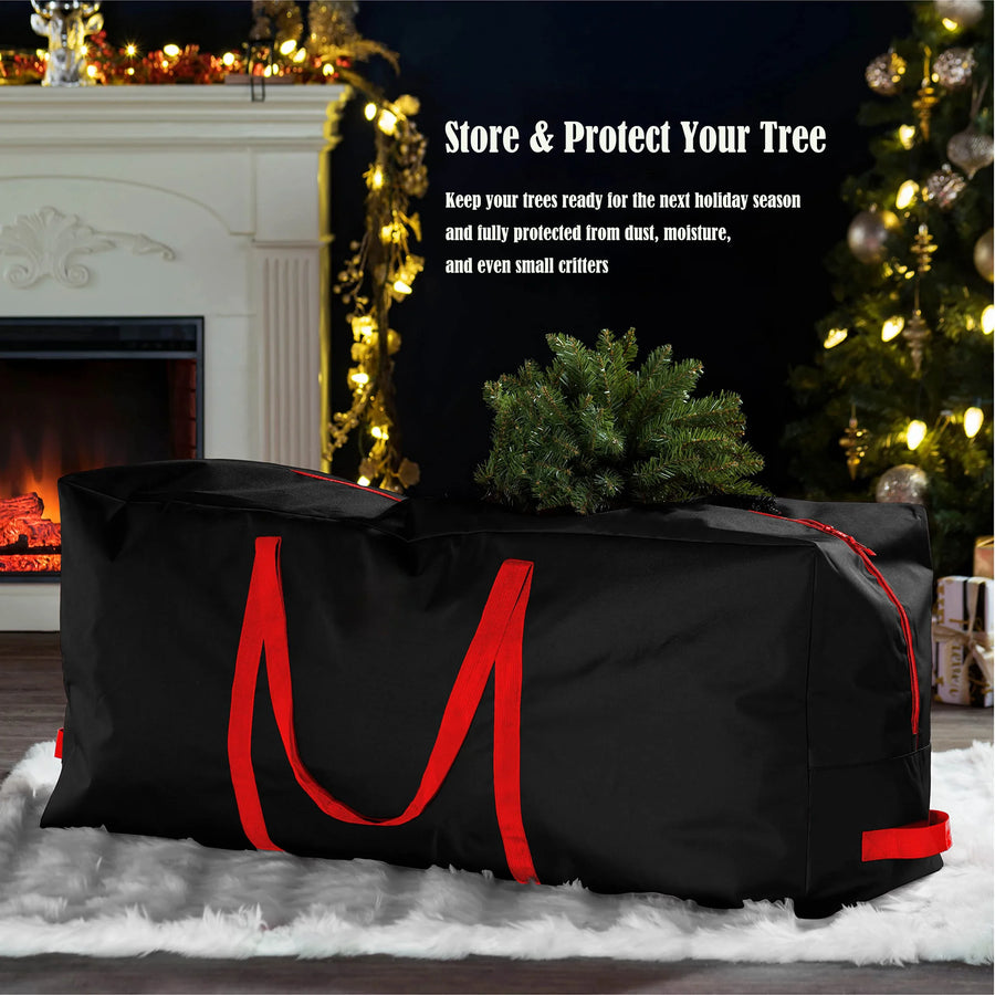 Opbergtas kerstboom decoratie rood 210D Oxford