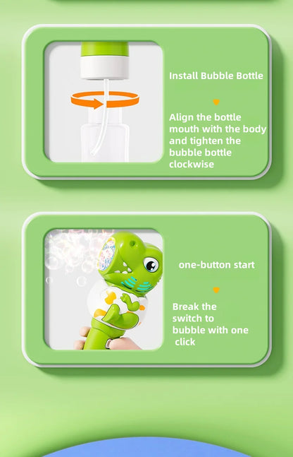 Bellenblaas dinosaurus giraf lichtgevend