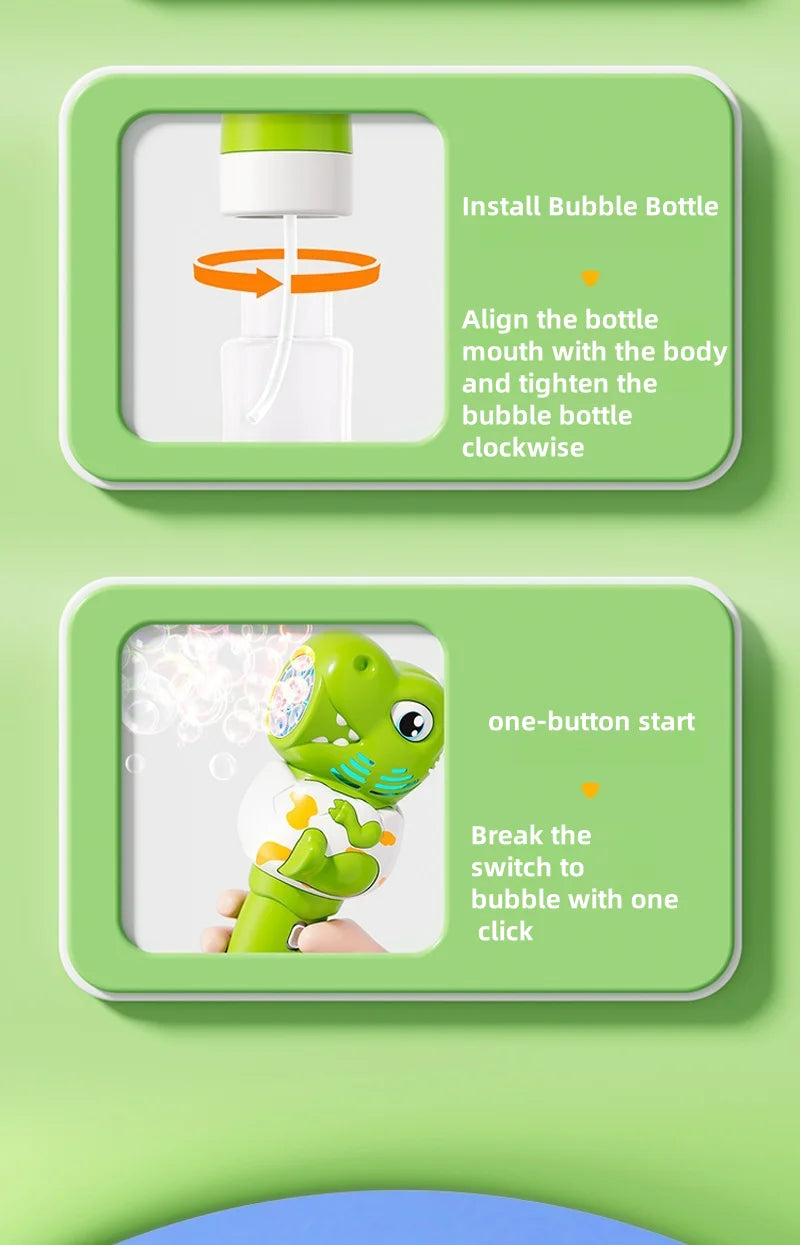 Bellenblaas dinosaurus giraf lichtgevend