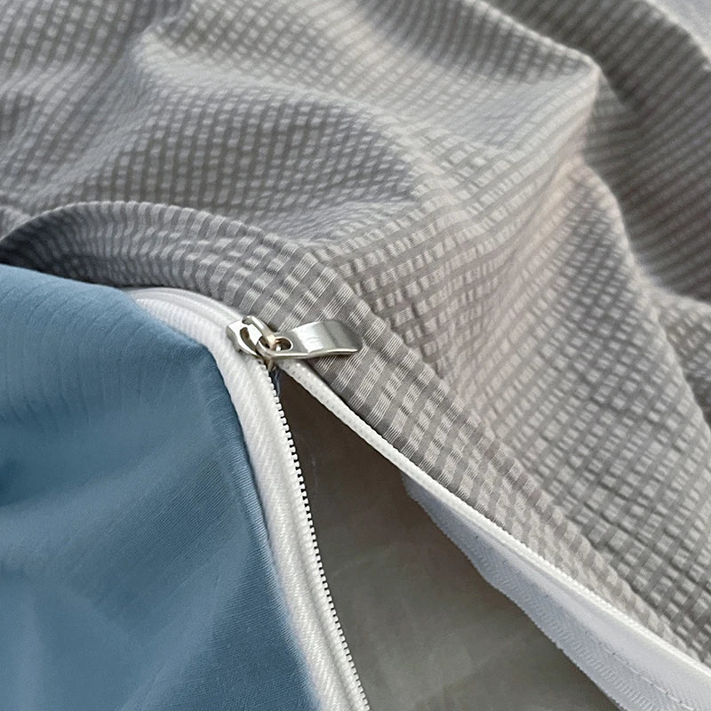 Dekbedovertrekset microfiber 3-delig met rits