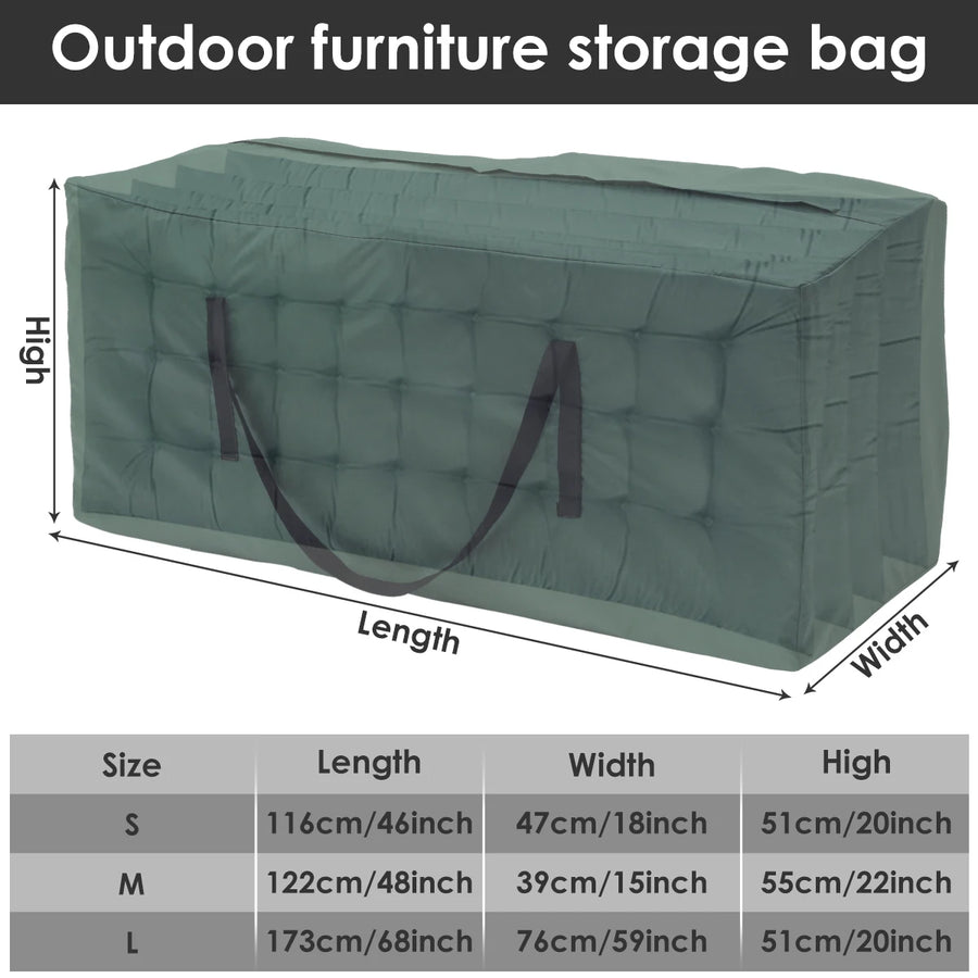 Opbergtas tuinkussens 173x76x51 cm Oxford waterdicht