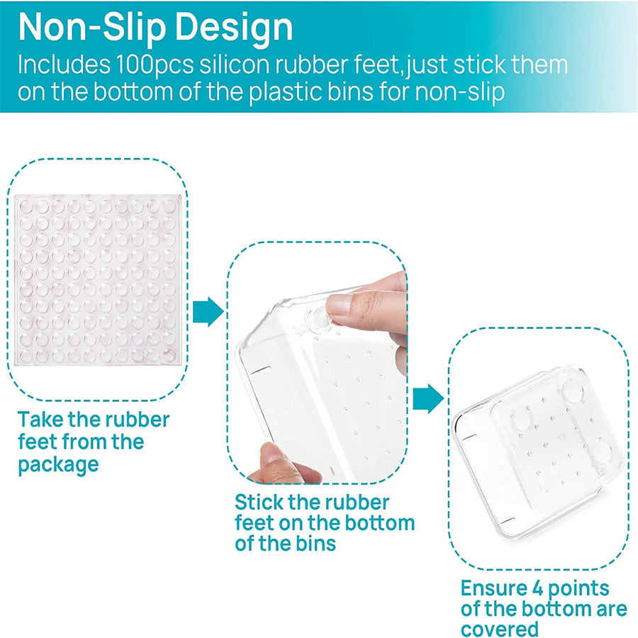 Lade-organizer set 10-delig transparant