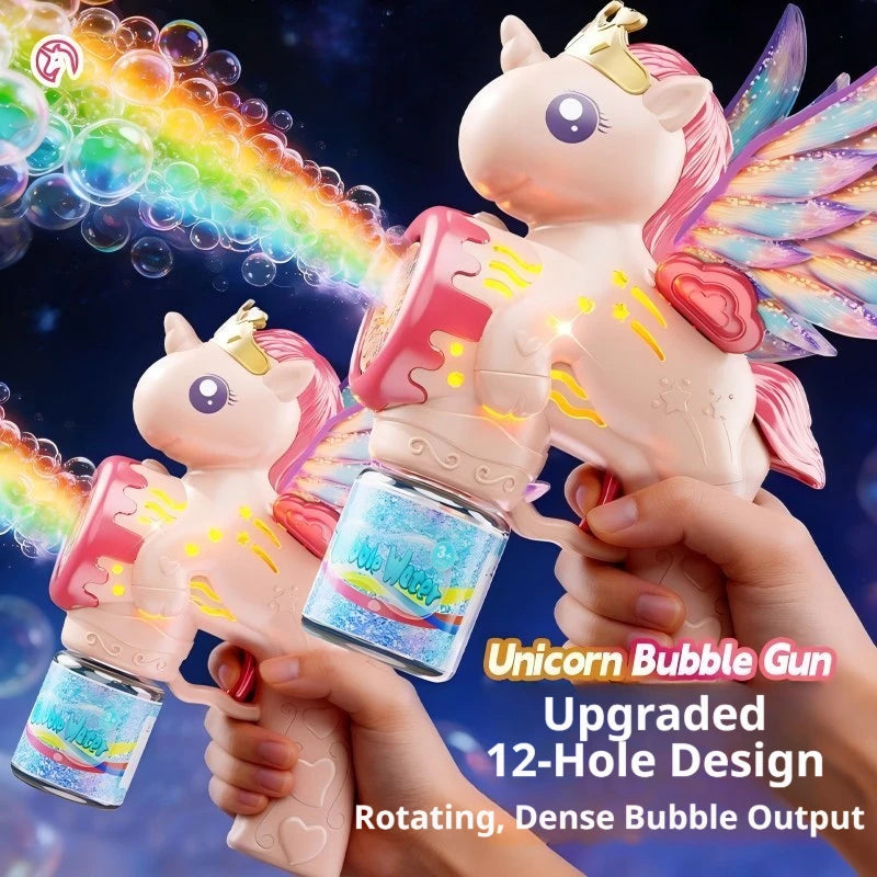 Bellenblaaspistool elektrisch unicorn LED